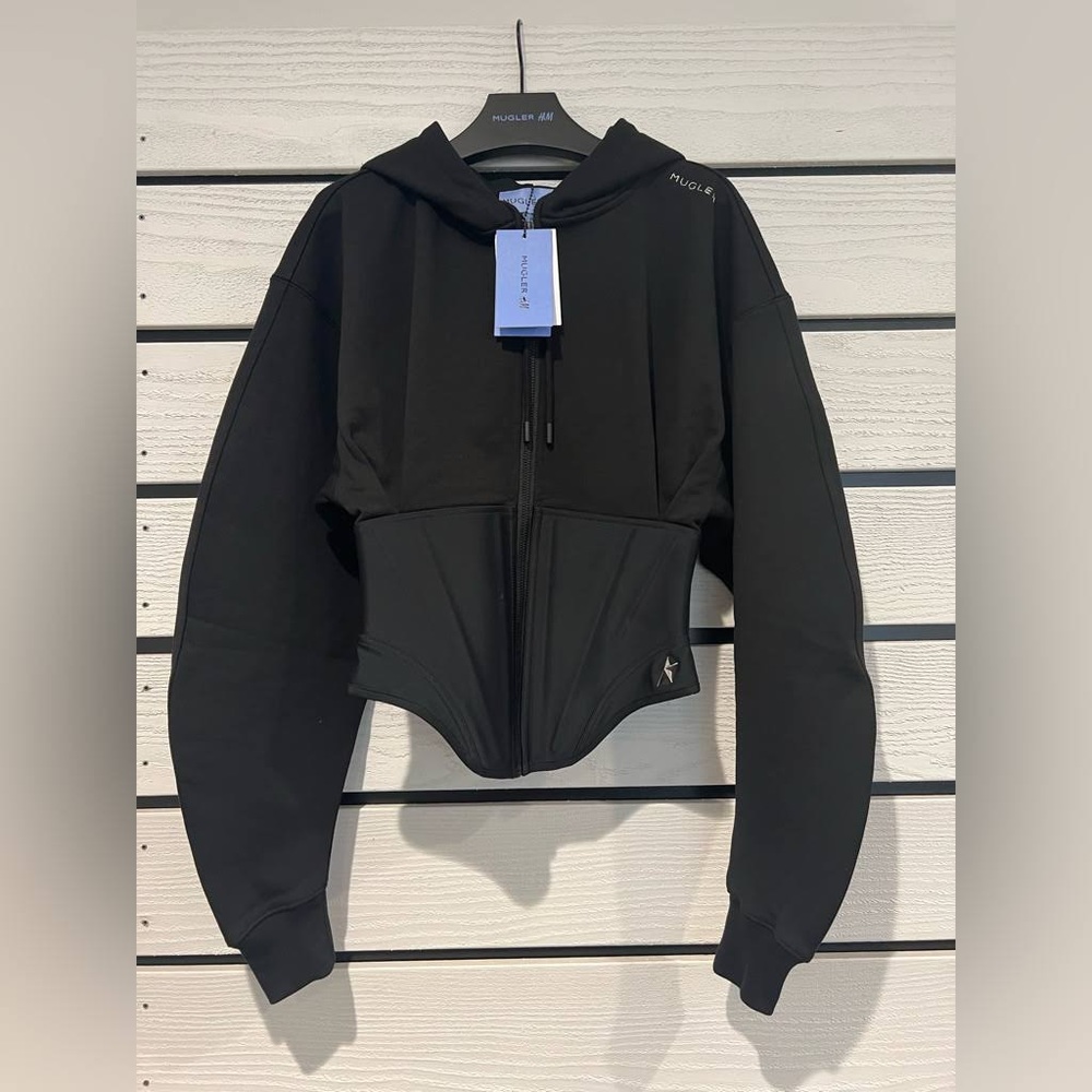 Mugler x HM corset hoodie.
